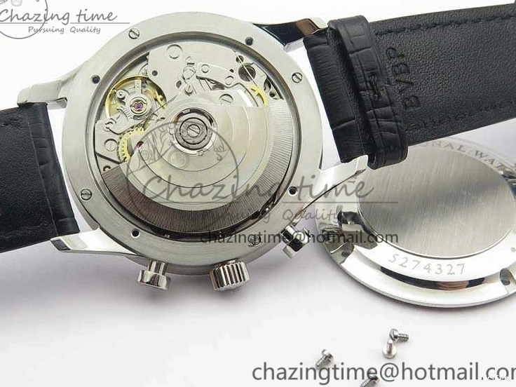 MIROTIME 0524 MoistureWicking Portuguese IW371491 ZF 1:1 Best Edition SS Blue Dial On Leather Strap A79350 (Slim Movement) V 7221